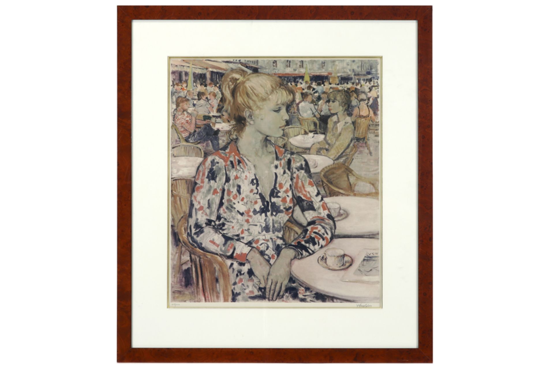 20th Cent. Belgian lithograph printed in colors - signed Paul Smolders || SMOLDERS PAUL (1921 - - Image 3 of 3