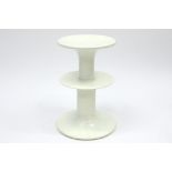 Denis Santachiara design "Vitesse" occasional table / stool in white lacquered metal made by