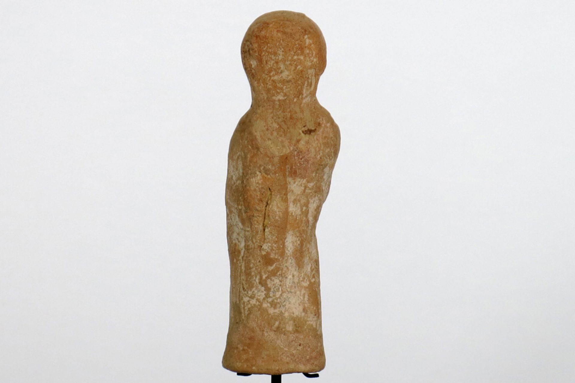 4th till 2nd Cent. BC Phoenician sculpture/idol in earthenware with certificate - prov : former - Image 3 of 3