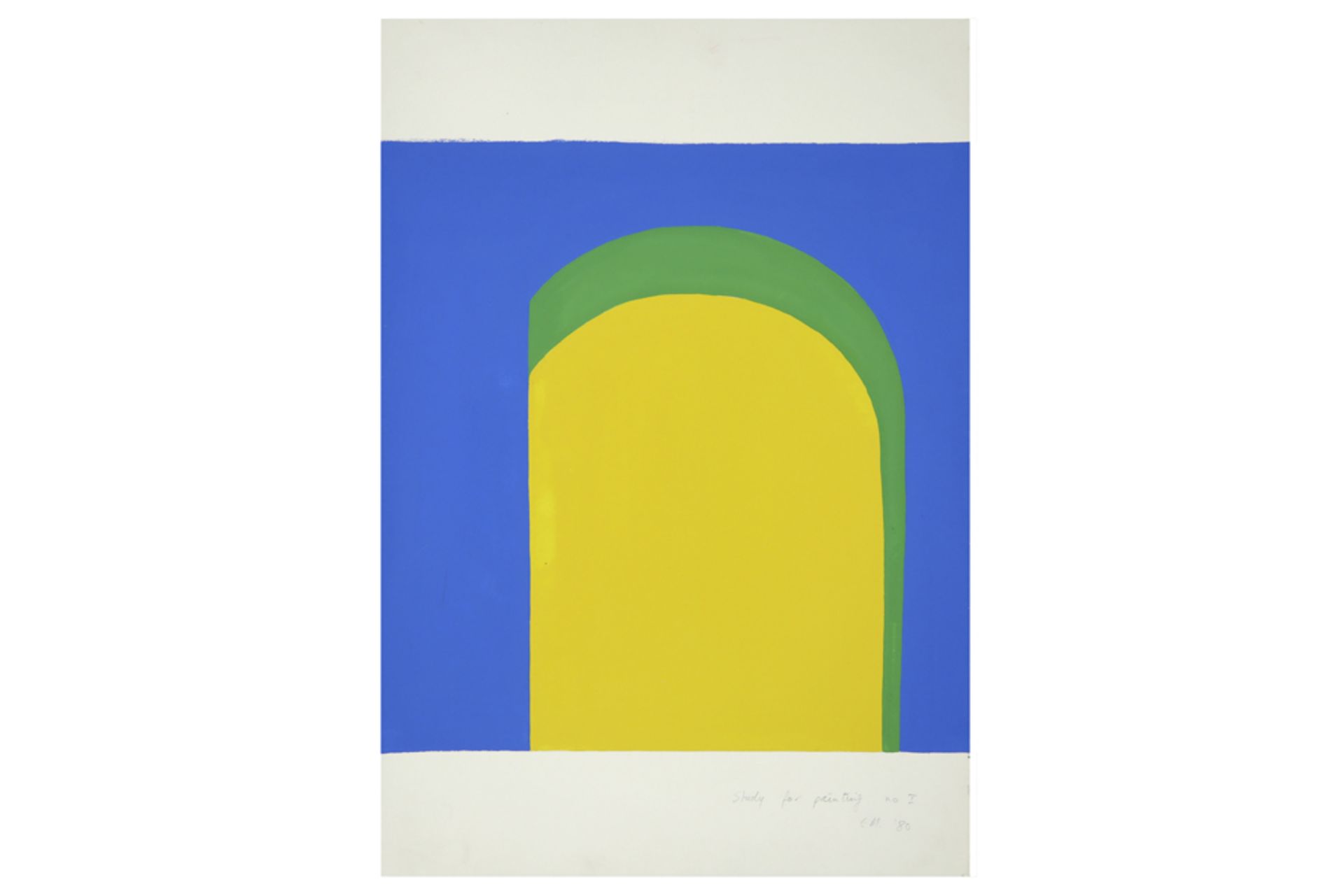 seven 20th/21st Cent. Belgo-British gouaches on paper - some are signed and dated || MONTGOMERY - Image 6 of 13