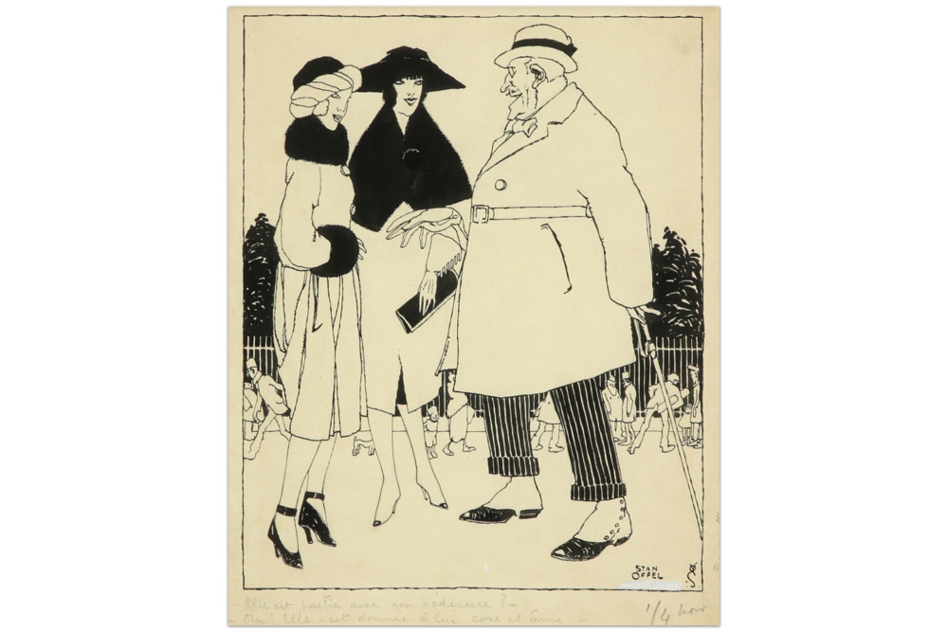 20th Cent. Belgian lithograph - plate signed Stan Van Offel || VAN OFFEL STAN (1885 - 1924) litho n°