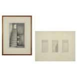 20th/21st Cent. Belgo-British drawing and triptych in pencil || MONTGOMERY CAROLE (1947 - 2022)