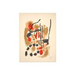Tal-Coat signed lithograph printed in colors || TAL-COAT PIERRE (1905-1985) kleurlitho n° 74/95 : "