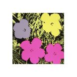"This is not by me, Andy Warhol" signed (on the back) silkcreen from the series "Flowers" - with