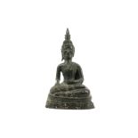 small antique "Buddha" sculpture in bronze || Kleine antieke sculptuur in brons : "Zittende Boeddha"