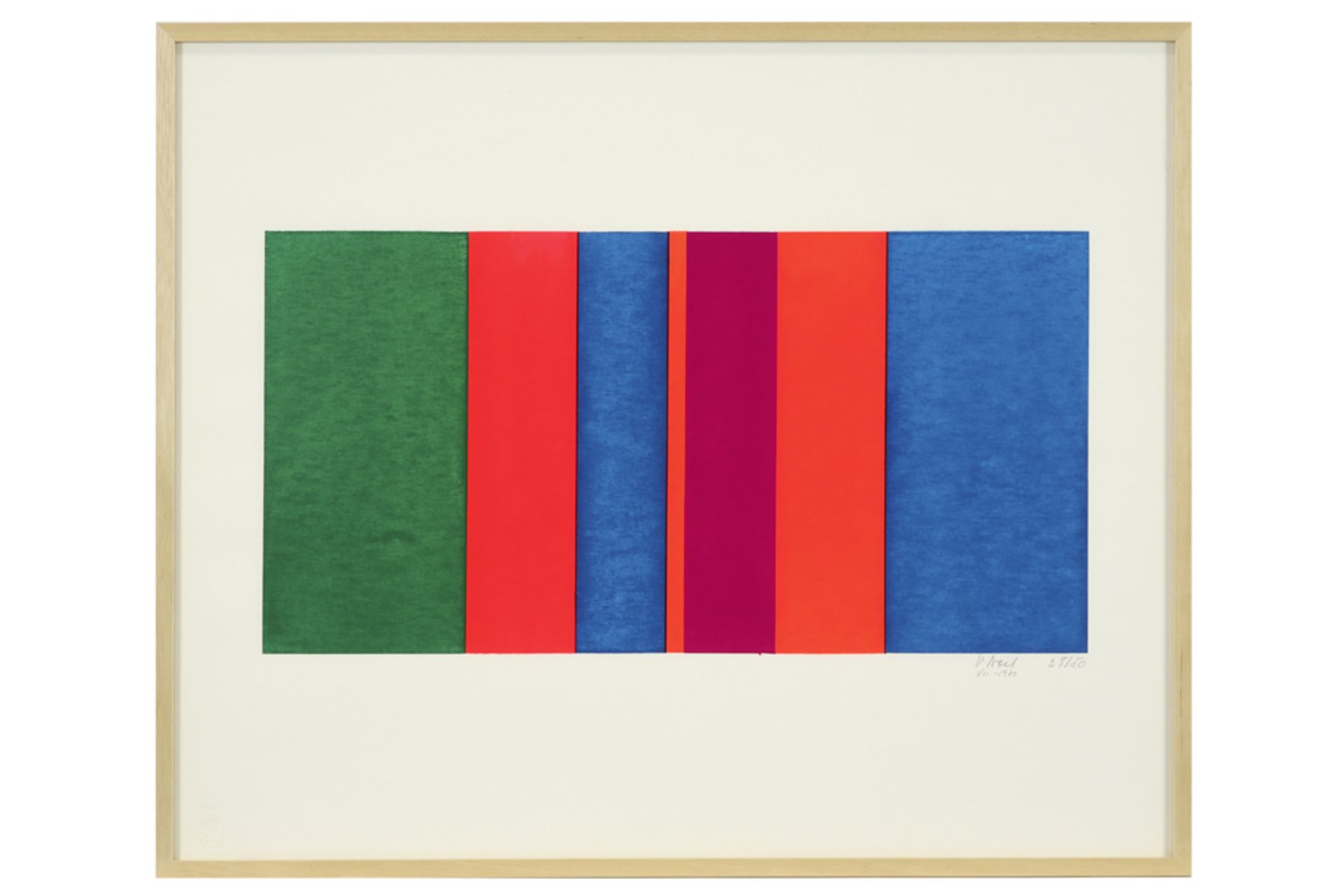 20th Cent. Belgian silkscreen - signed Victor Noël and dated 1971 || NOEL VICTOR (1916 - 2006) - Image 3 of 3