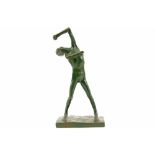 George Minne sculpture in plaster with green patina prov : sculptor Jan Anteunis || MINNE GEORGE (