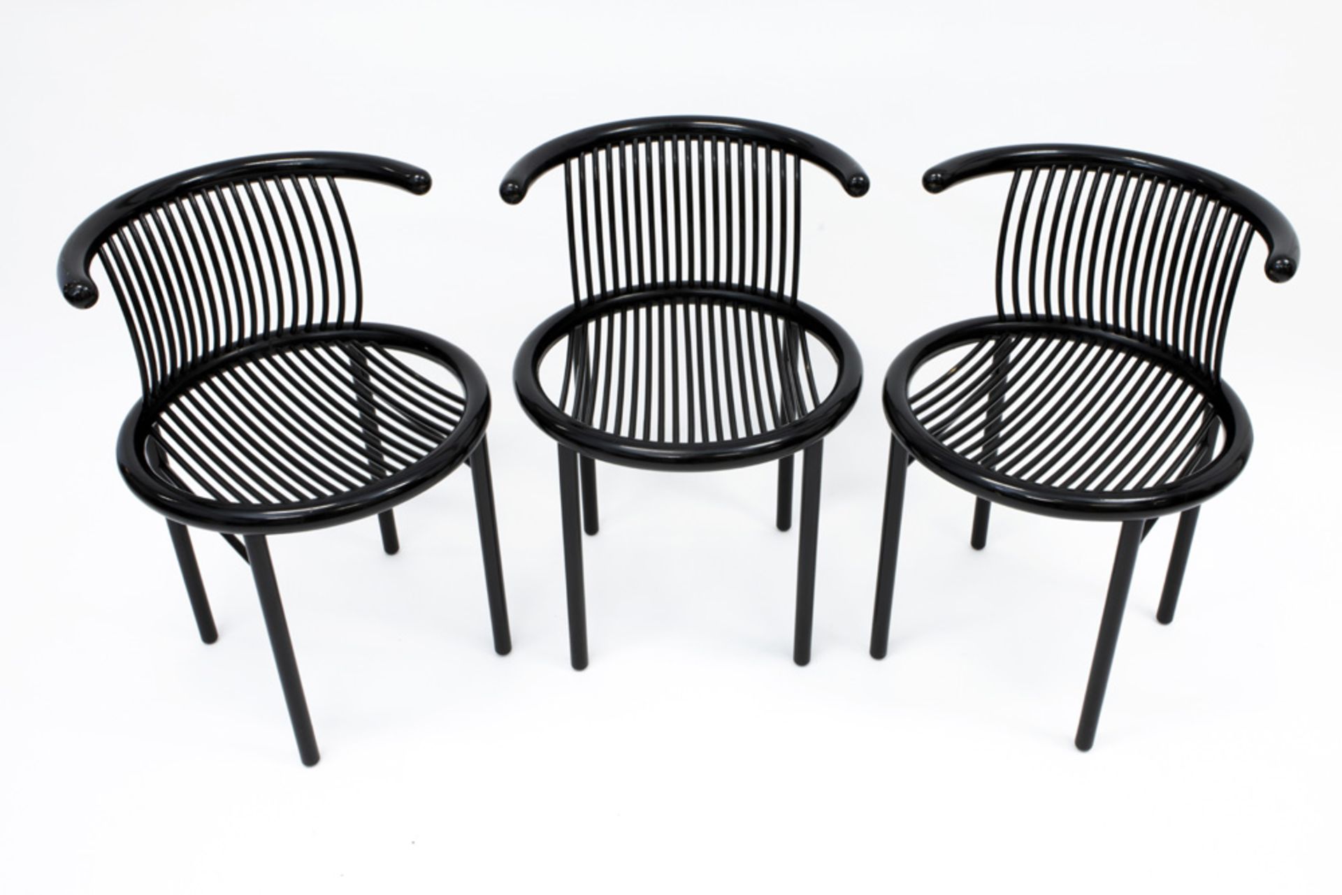 series of three Herbert Ohl "Circo" design chairs by Lübke || OHL HERBERT (1926 - 2012) serie van - Image 2 of 2