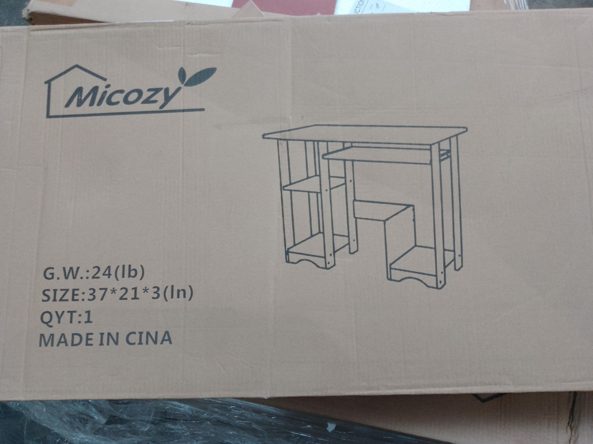 1 Pallet containing 12 Micozy Computer Desks