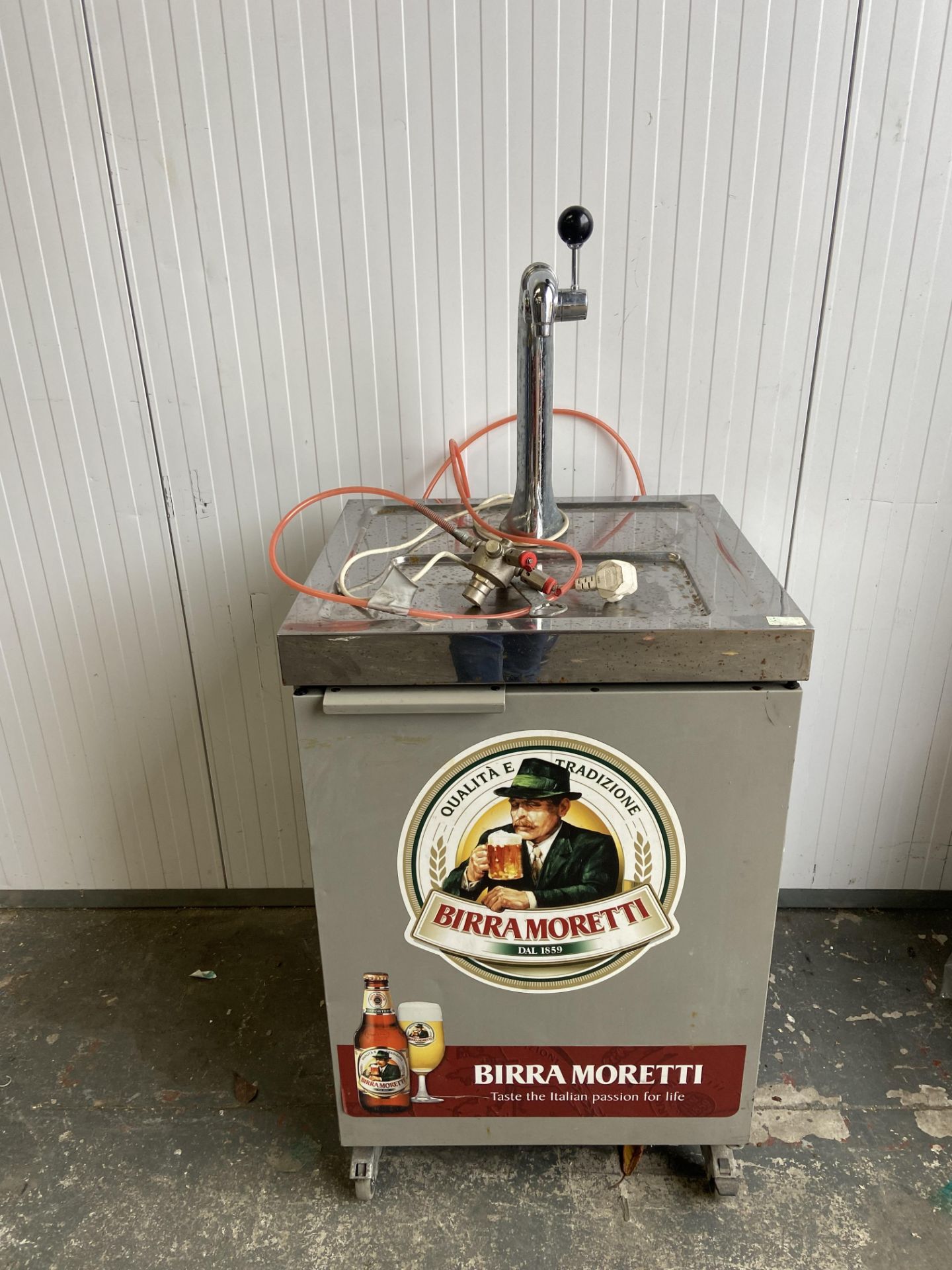 Beer Moretti Kegerator - On Wheels