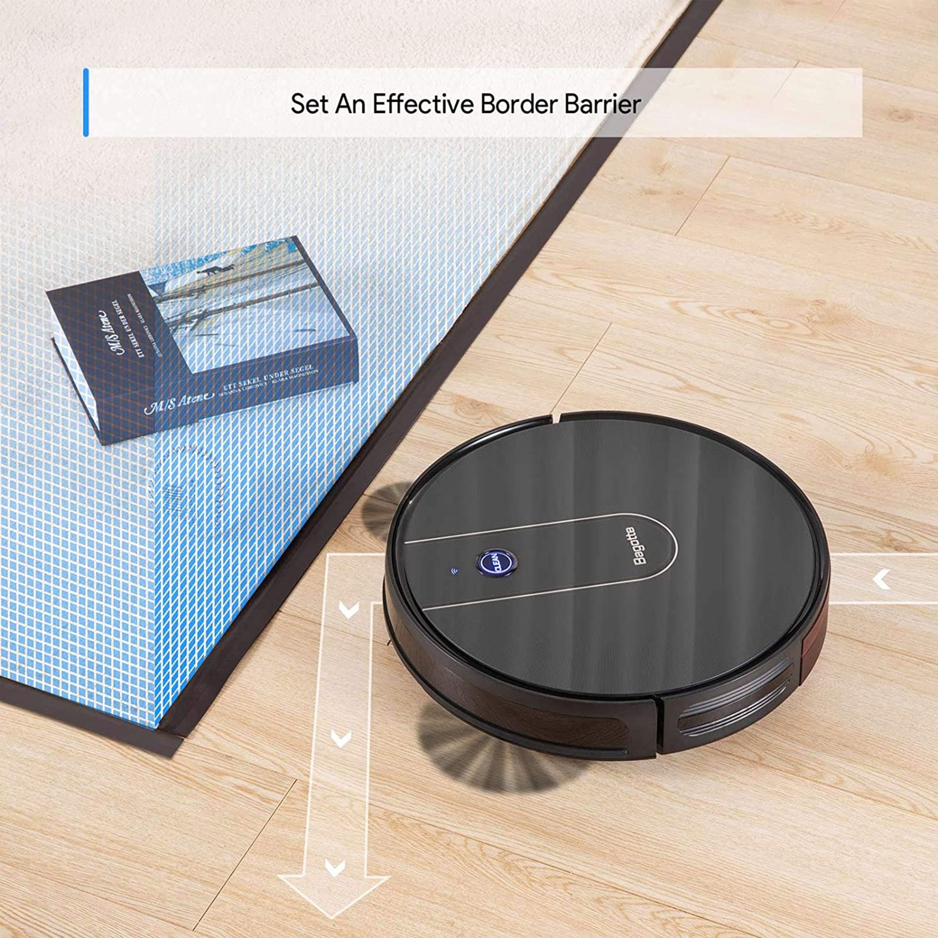 Bagotte BG700 Wi-Fi Robot Vacuum with mop - 2.7" Thin, Strong Suction, Work with Alexa - Image 3 of 8