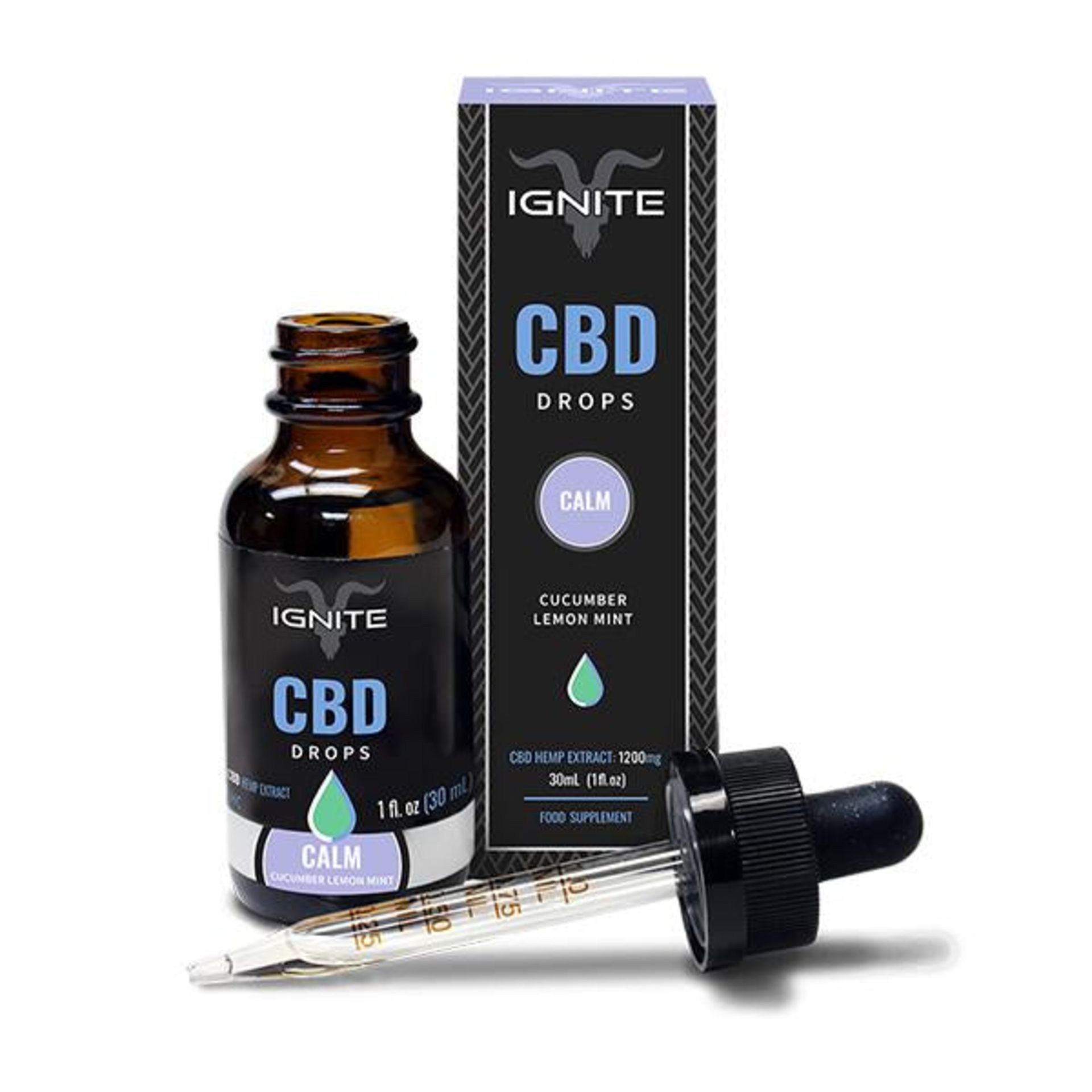 25 New Bottles of CBD Oral Drops - Lavender (Calm) 1200mg - RRP £40+ per bottle