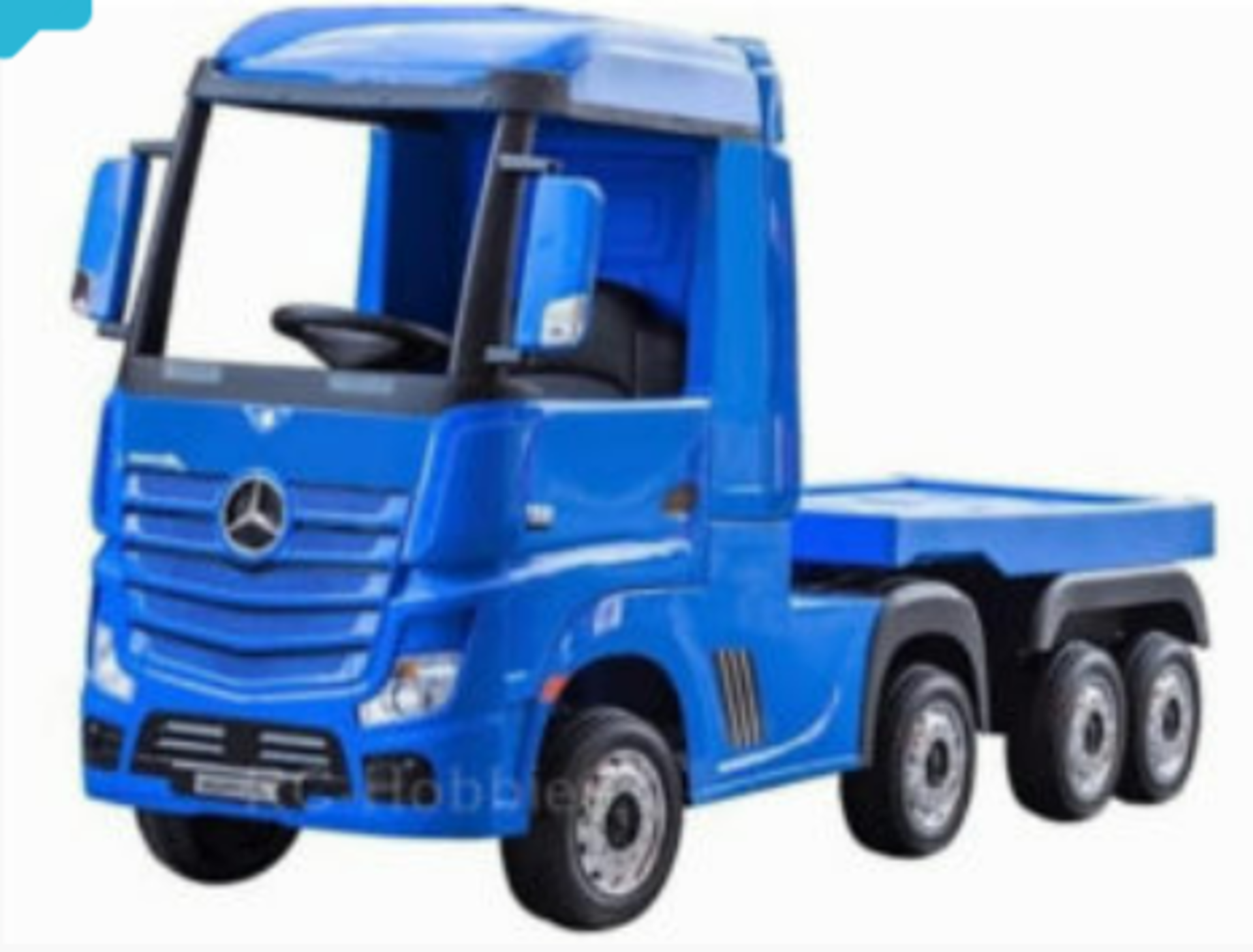 Ride On Fully Licenced Mercedes Benz Actros Truck 24v complete with Official Trailer - Blue