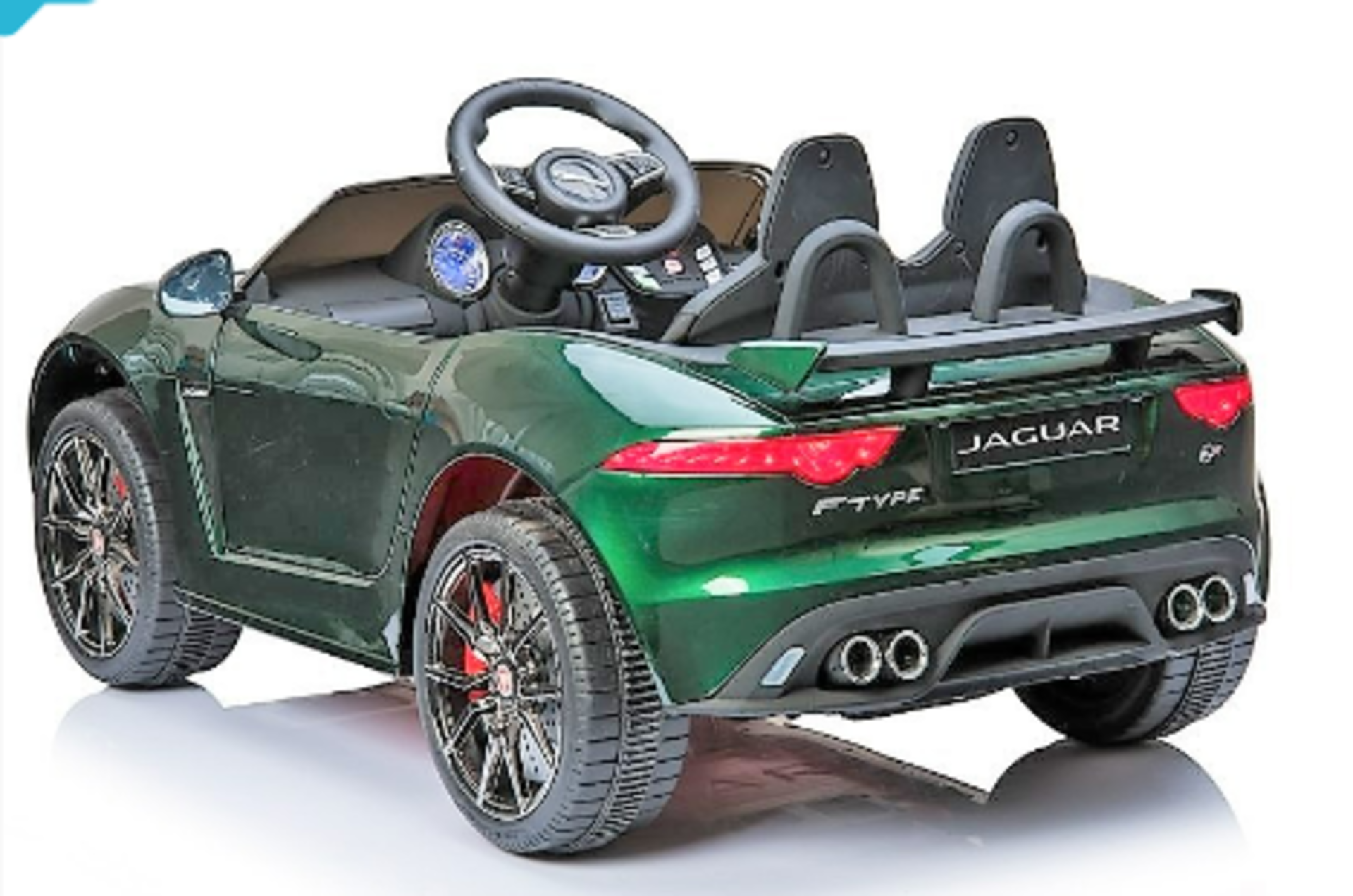 Ride On Fully Licenced Jaguar F-Type Convertible with Parental Remote Control - Green