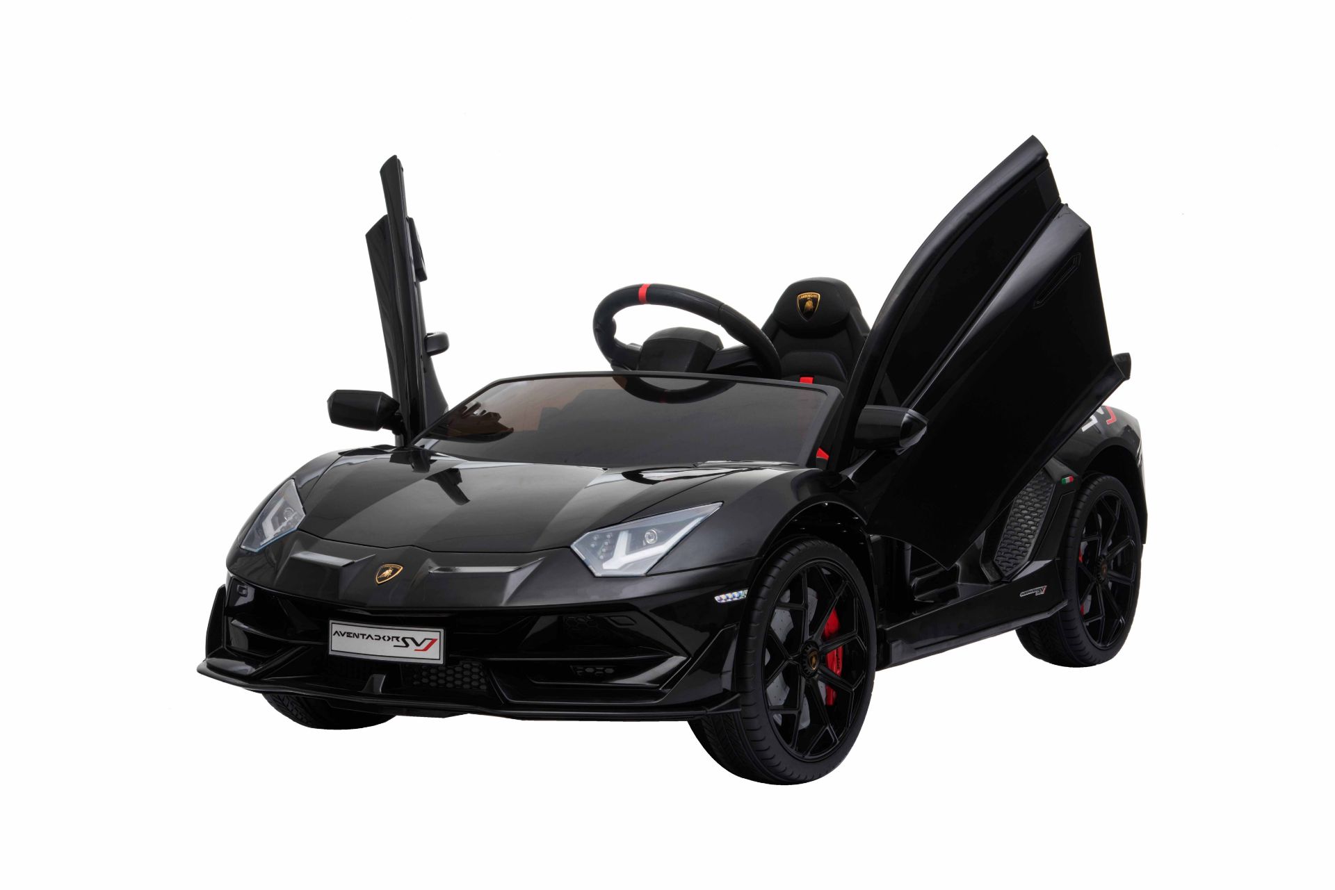 Ride On Fully Licenced Lamborghini Aventador SVJ HL328 with Parental Remote Control - Black - Image 7 of 7