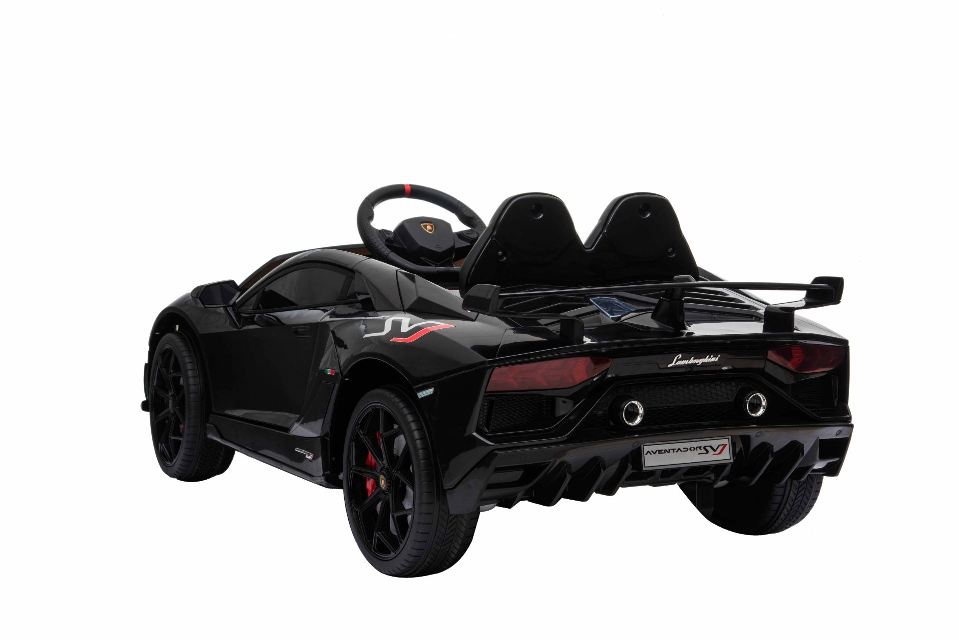 Ride On Fully Licenced Lamborghini Aventador SVJ HL328 with Parental Remote Control - Black - Image 5 of 7