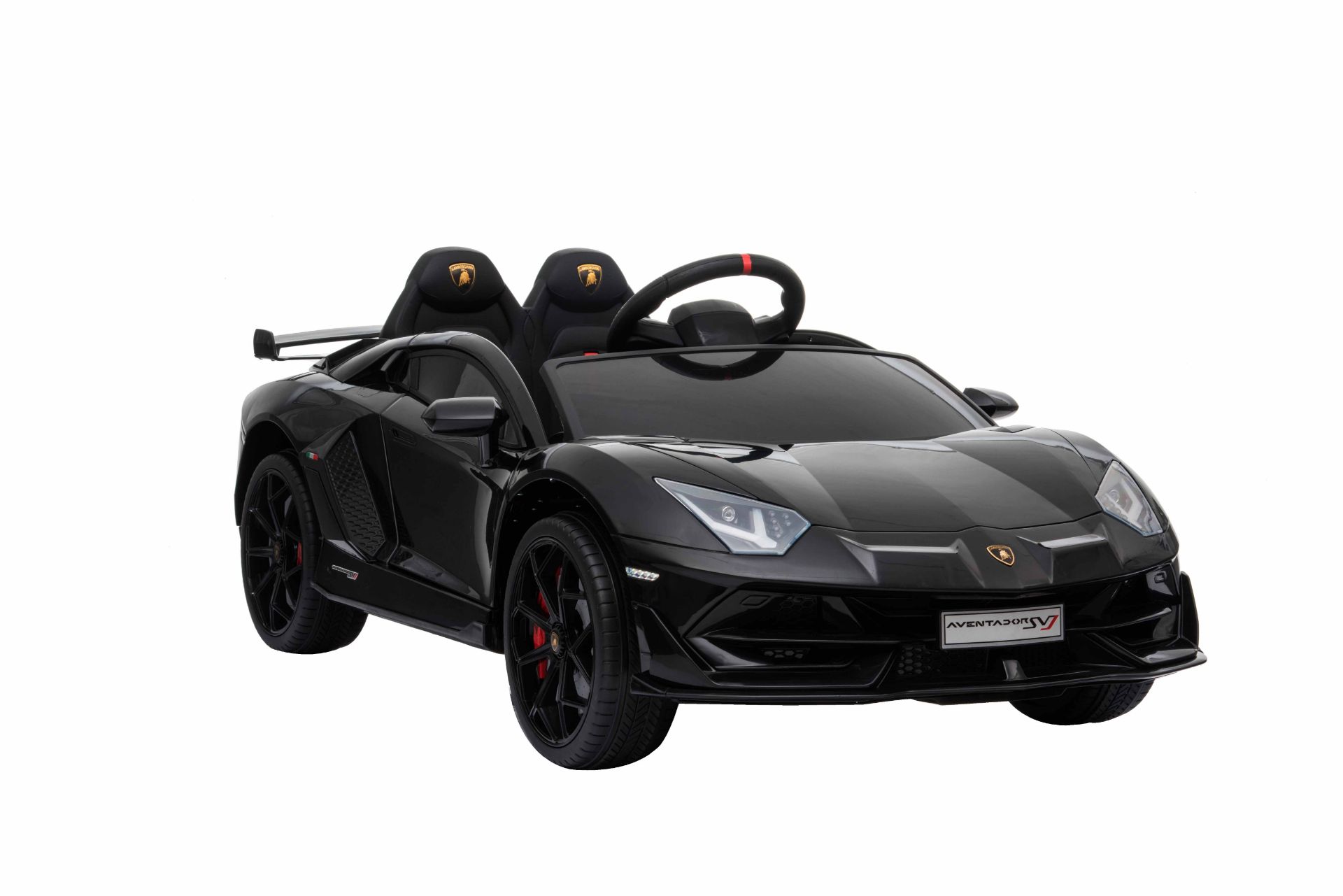 Ride On Fully Licenced Lamborghini Aventador SVJ HL328 with Parental Remote Control - Black