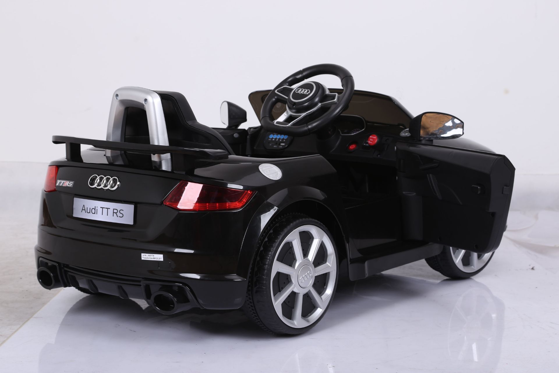 Ride On Fully Licenced AUDI TT RS 12v with Parental Remote Control Black - Image 7 of 9