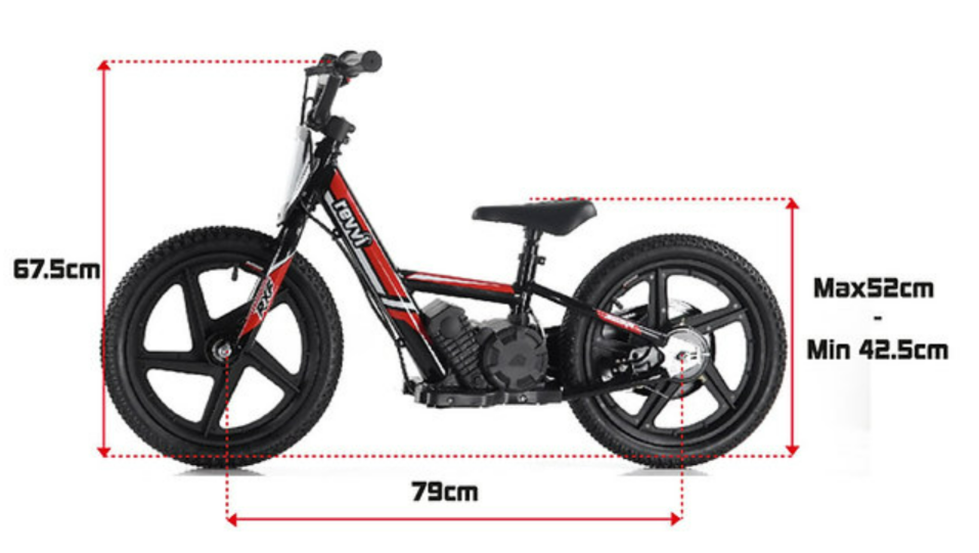 BRAND NEW Revvi 16" Electric Kids Balance Bike - Red - Image 6 of 15