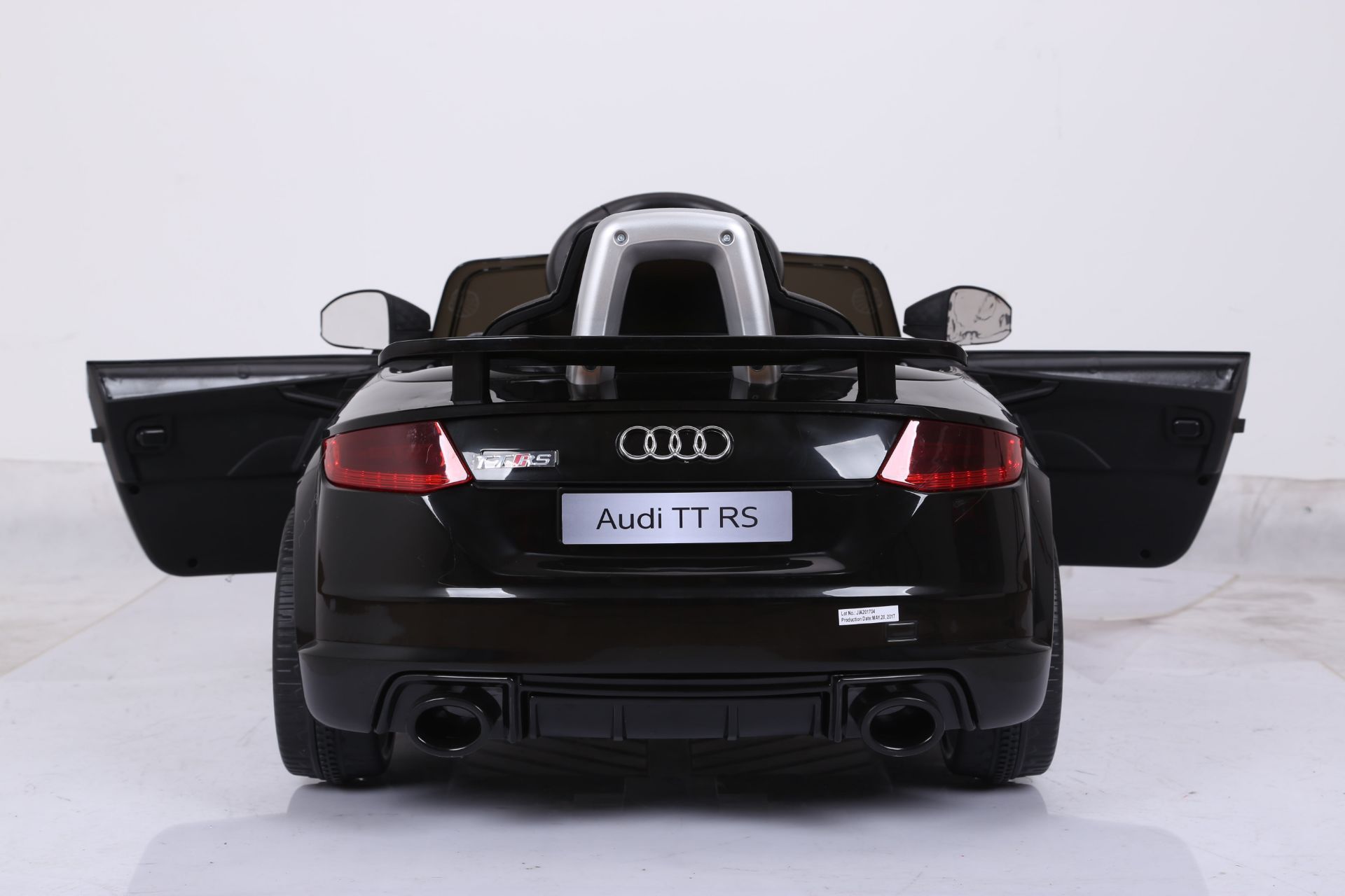 Ride On Fully Licenced AUDI TT RS 12v with Parental Remote Control Black - Image 8 of 9