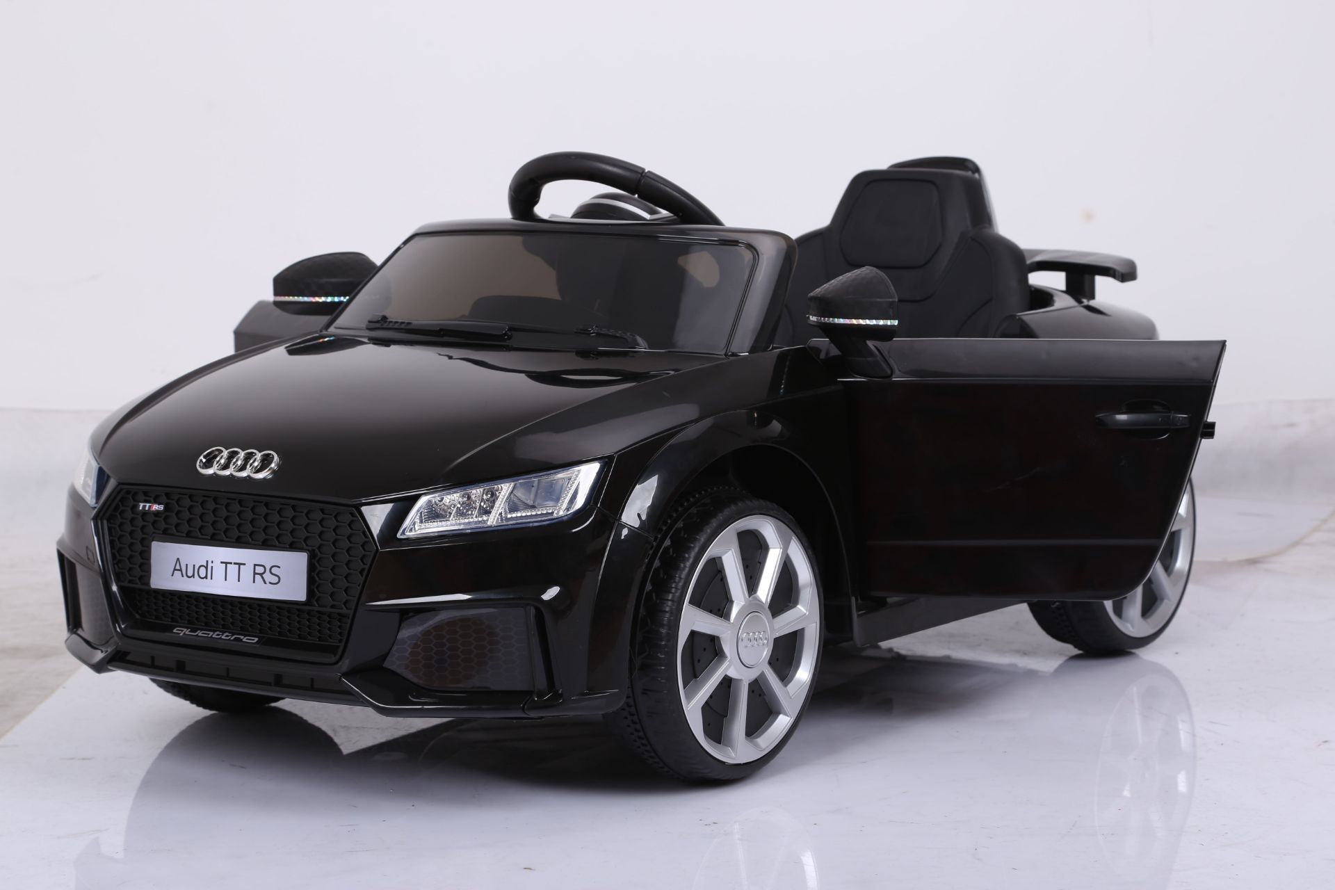 Ride On Fully Licenced AUDI TT RS 12v with Parental Remote Control Black - Image 3 of 9