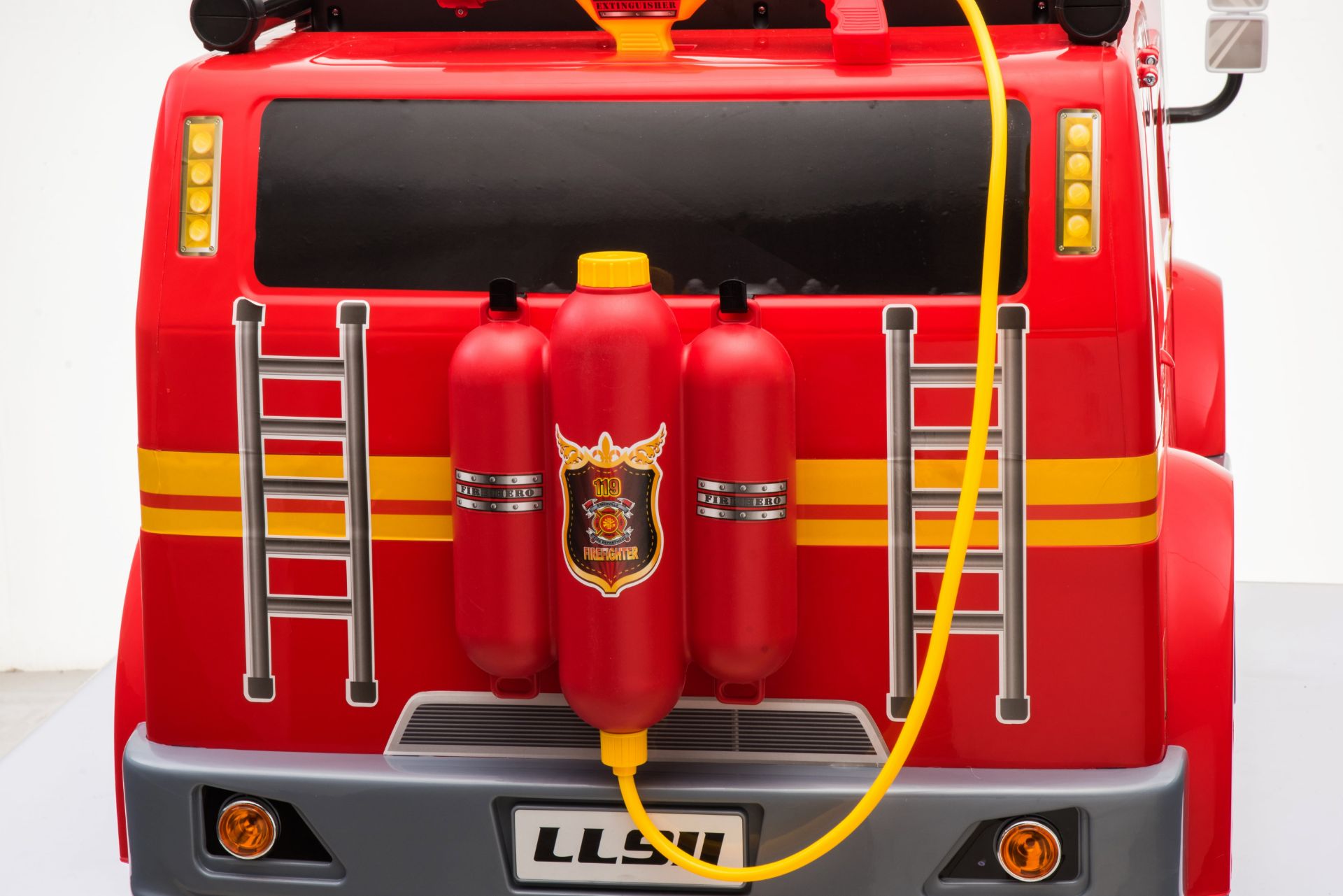 Ride On Fire Truck 911 12v EVA Wheels Twin Leather Seats and Parental Remote Control - Image 12 of 21