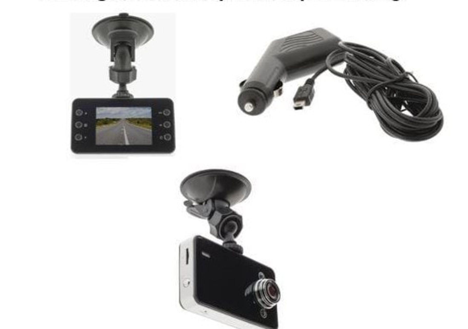 20 x Brand new HD Dashcam with 2.4" screen integrated, rechargeable battery and loop recording