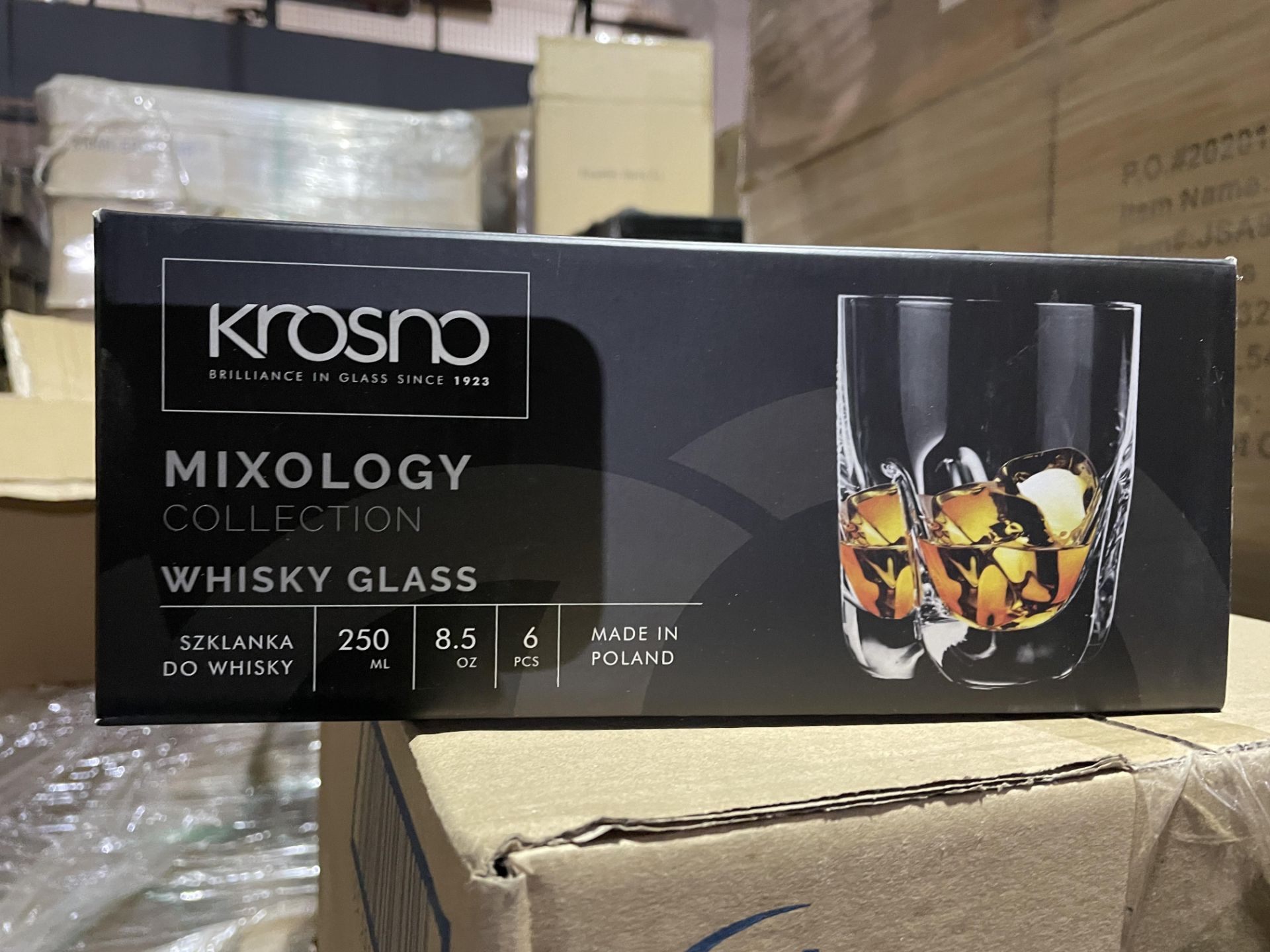 RW/ PLT 35 - 6 X BRAND NEW KROSNO - MIXOLOGY COLLECTION - WHISKEY GLASSES 250ML