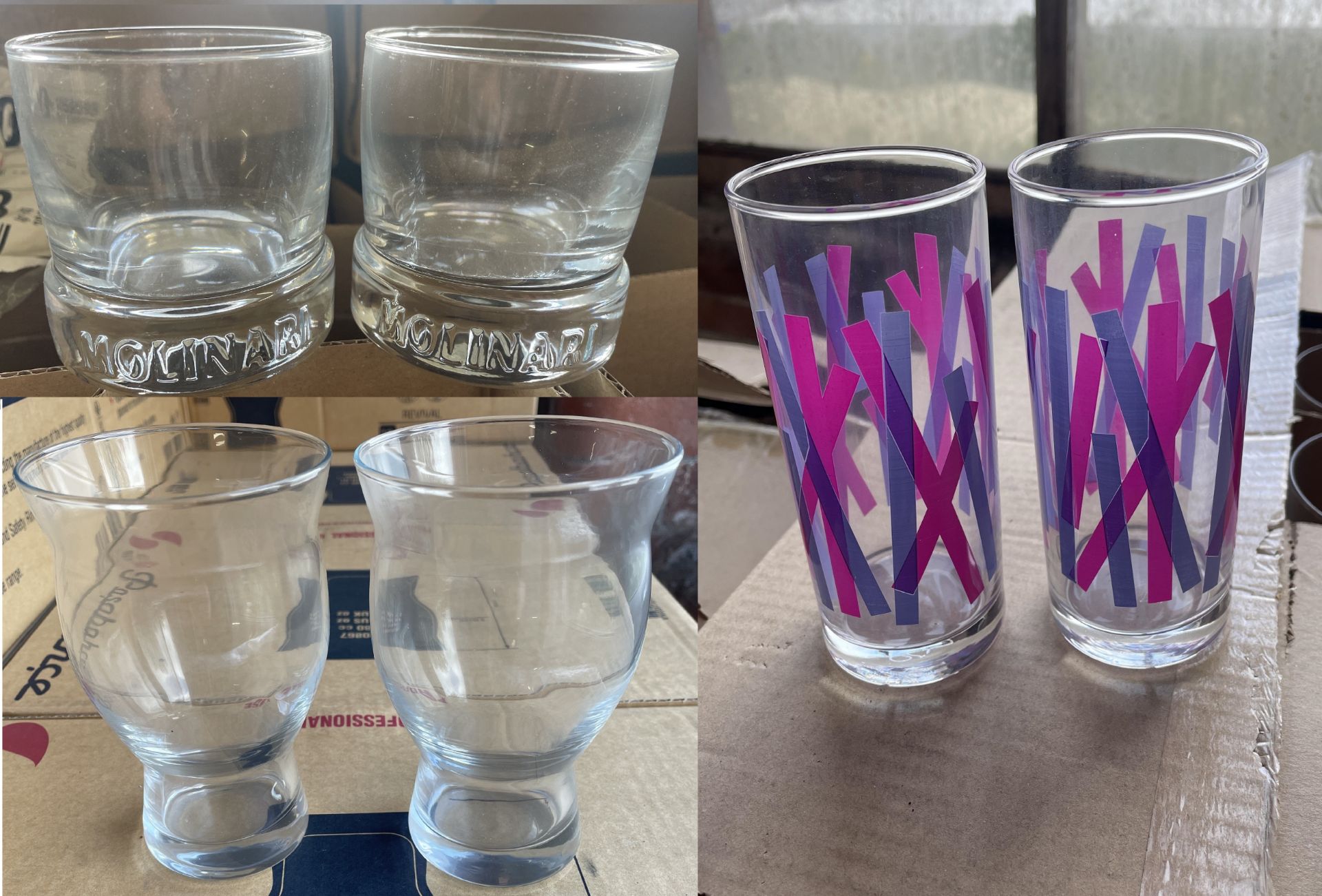 Job lot of Glasses, Whiskey tumblers, shot glasses & more - over 4000 - see description for contents