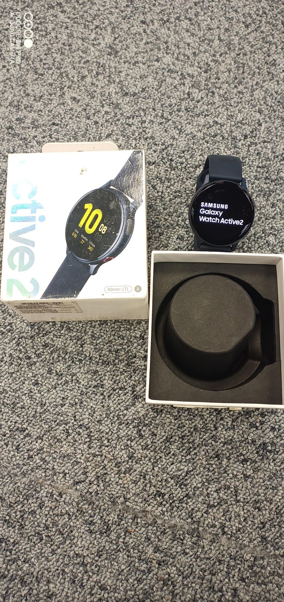 Samsung Active 2 watch - Black - untested unchecked with charger , boxed as pictured