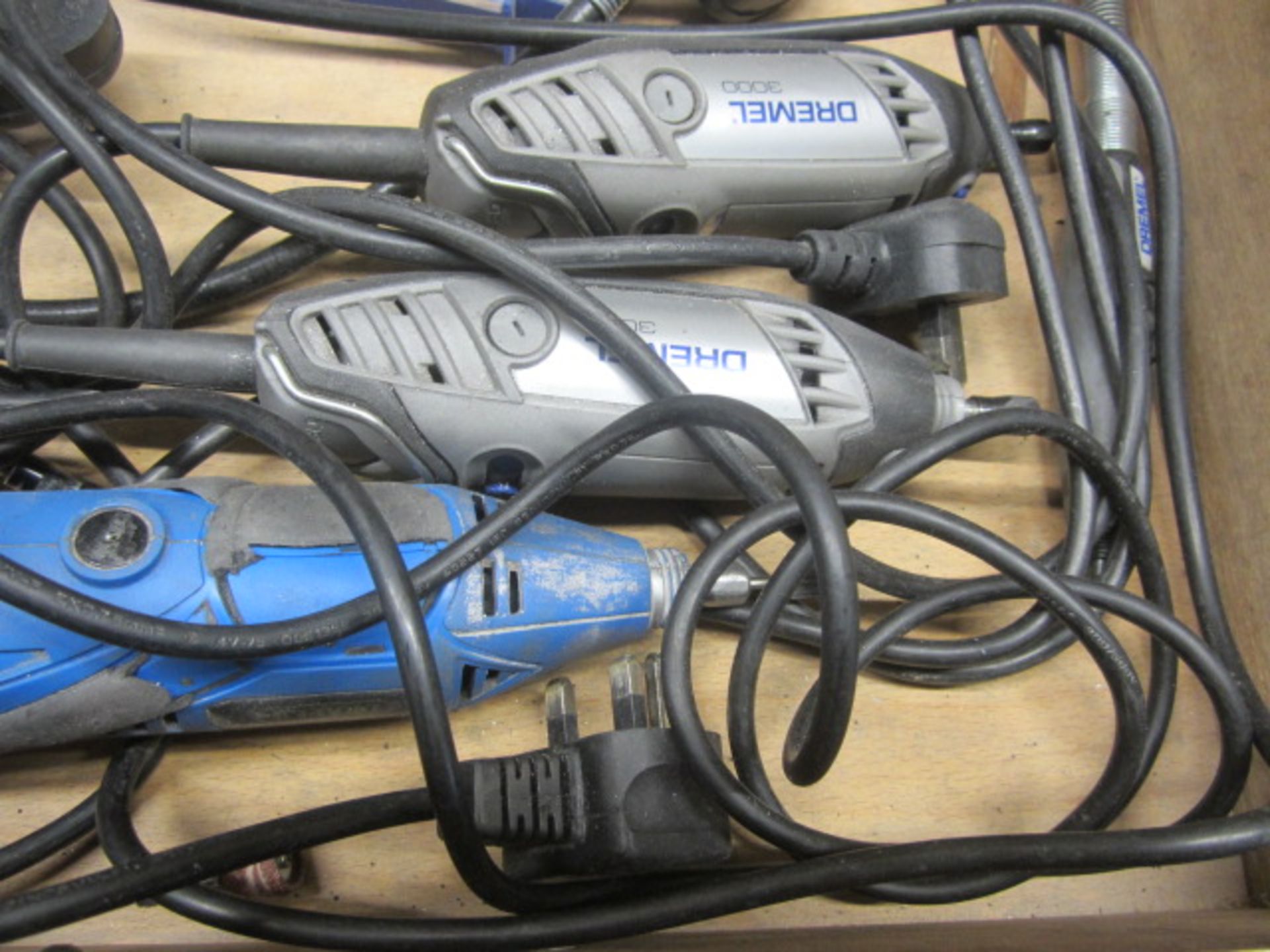 Three Dremel & 1 x Draper multi tools, assorted attachments. Located at Supreme Engineering, - Image 2 of 4