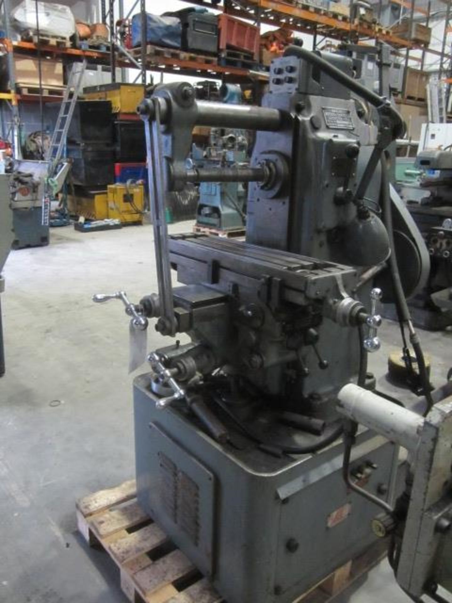 Adcock & Shipley horizontal milling machine, serial no. 1502 BMODN01AG, table size: 26" x 7". A - Image 2 of 5