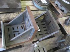 Two assorted angle plates, 12" x 9" / 12" x 12". Located at Southern Engineering Equipment, Poole