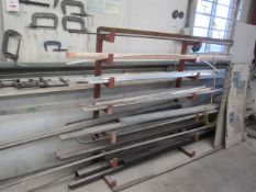 Single sides rack with contents including Aluminium, steel, thread bar etc. Located at Supreme