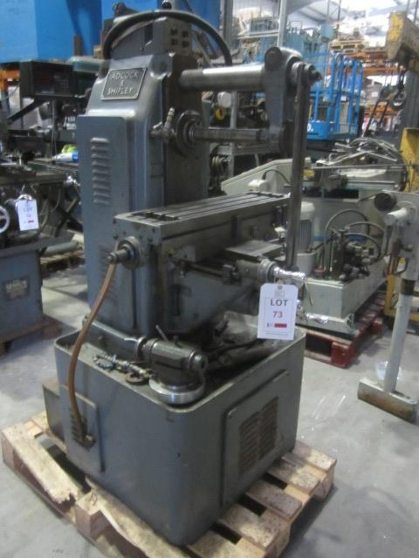 Adcock & Shipley horizontal milling machine, serial no. 1502 BMODN01AG, table size: 26" x 7". A - Image 3 of 5