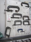 Assorted clamps including 'G', Carver and bespoke. Located at Supreme Engineering, Edington, Nr