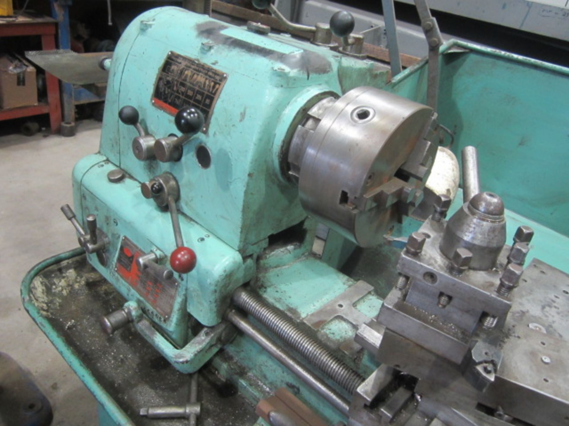 Colchester Student gap bed SS & SC centre lathe, serial no. 2/56085 with 3 & 4 jaw chuck, 4 way - Image 3 of 8