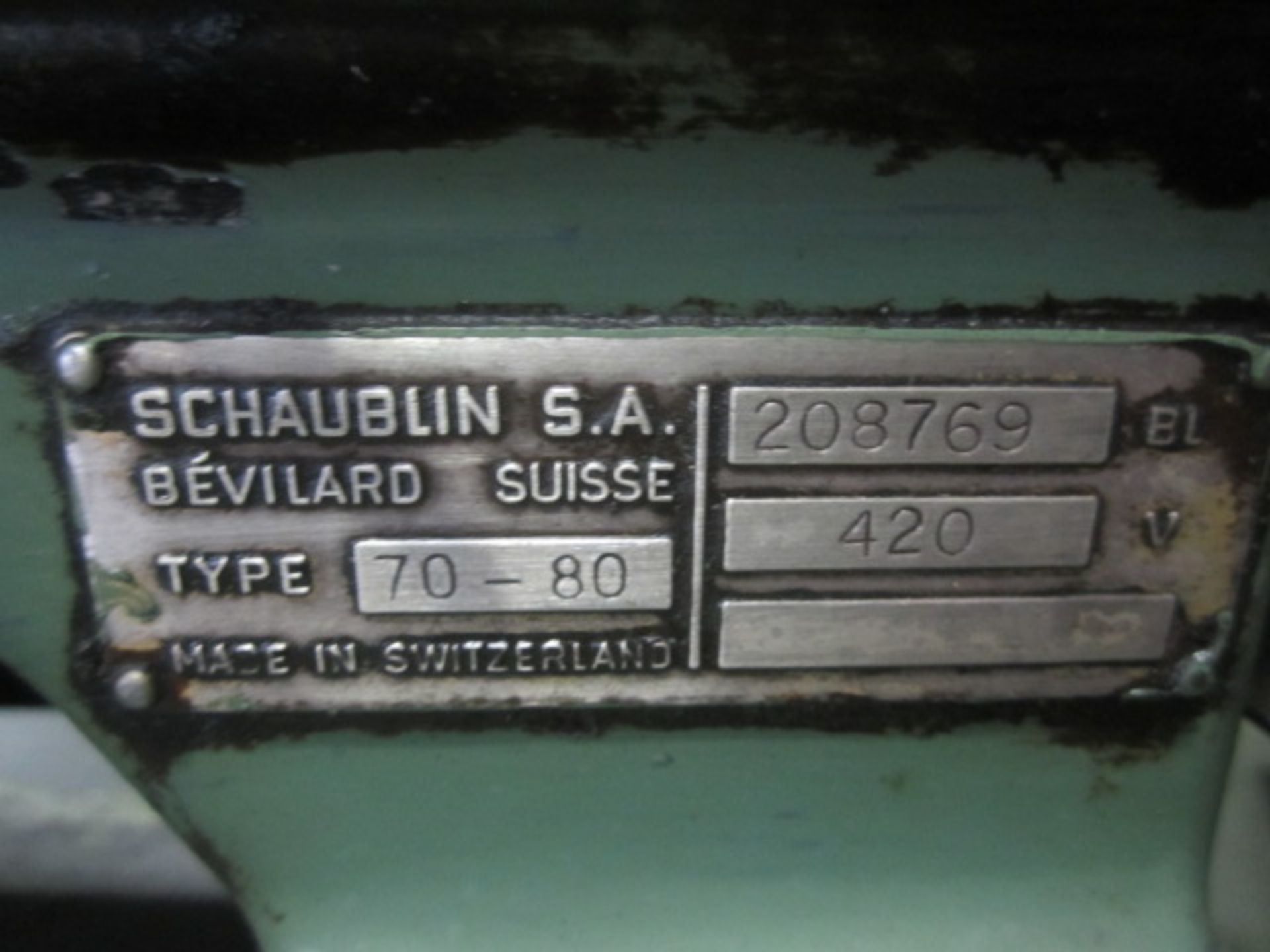 Schaublin turret lathe, type 70-80, serial no. 208769. A mandatory lift out charge of £90 + VAT - Image 4 of 6