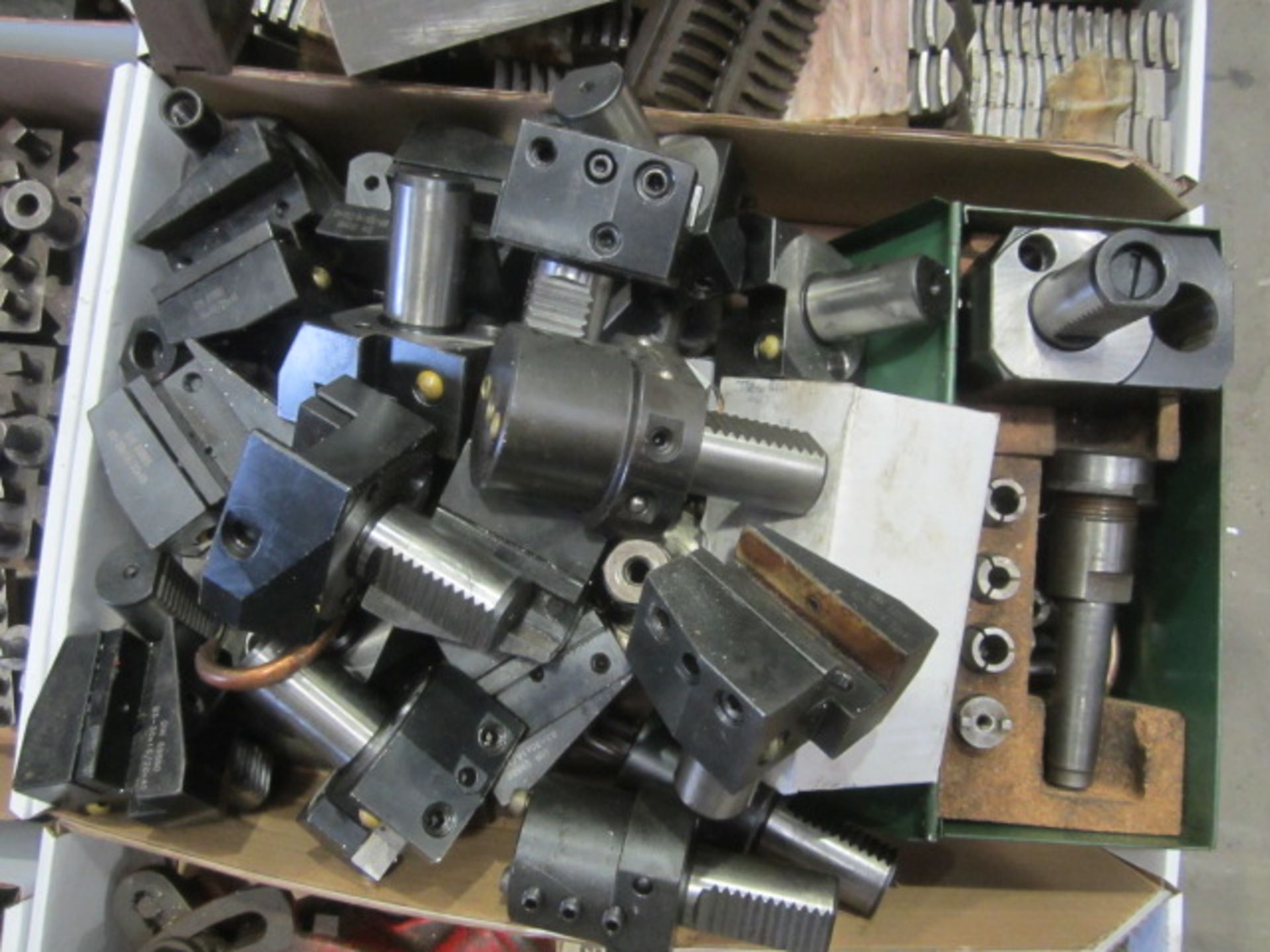 Quantity of assorted tool holders. Located at Southern Engineering Equipment, Poole