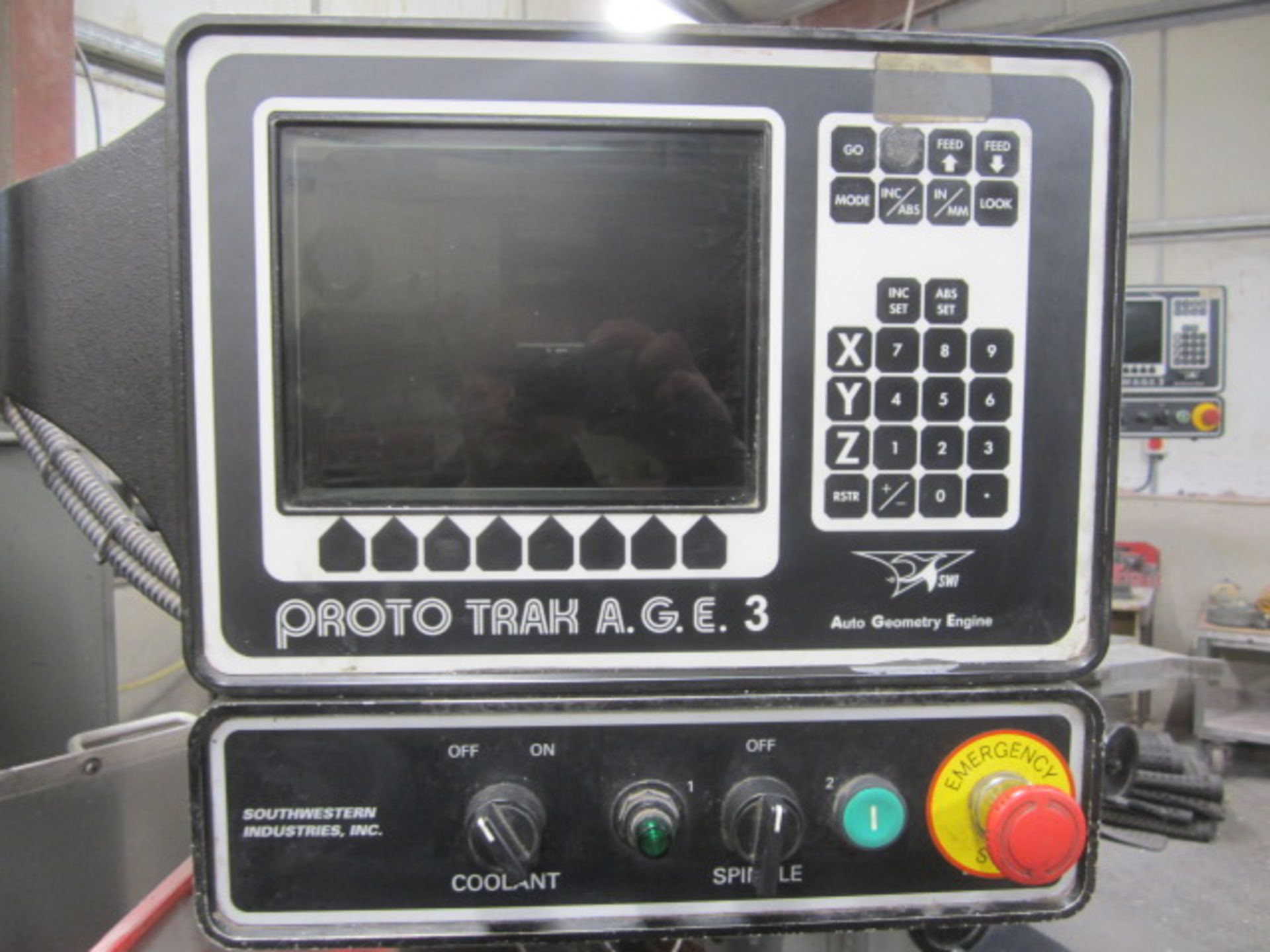 King Rich DPM CNC turret head vertical milling machine, serial no. 9504 (2001), Prototrak A.G.E.3 - Image 5 of 8