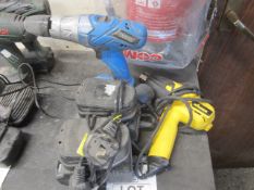 Draper cordless drill, 2 x batteries/chargers, 1 x Wagner hot air gun, 240v. Located at Supreme