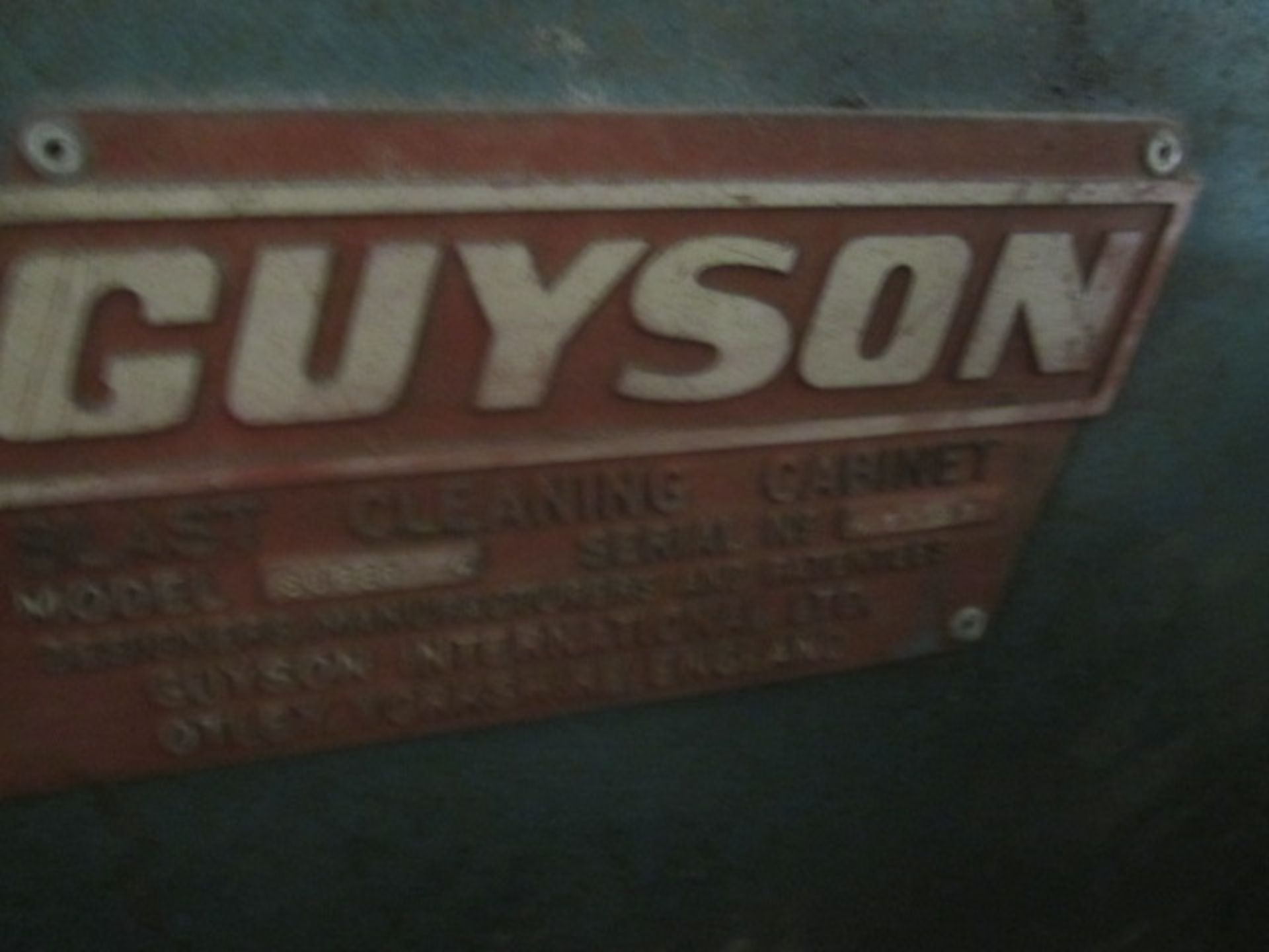 Guyson shot blast machine, model Super-4, serial no. 41197, approx. size. 800mm x 600mm x 1.7m - Image 3 of 7