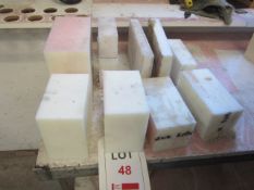 Assorted nylon blocks. Located at Supreme Engineering, Edington, Nr Bridgwater