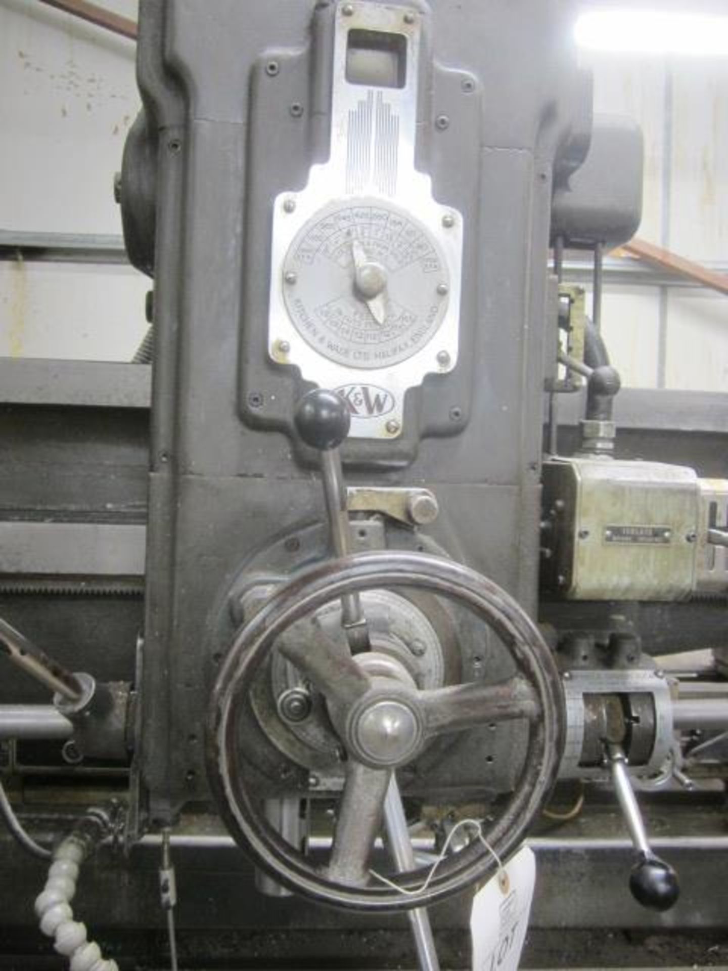Kitchen & Walker E26 elevating column radial arm drill, serial no. 16981, circa 48" swing, with - Image 3 of 7