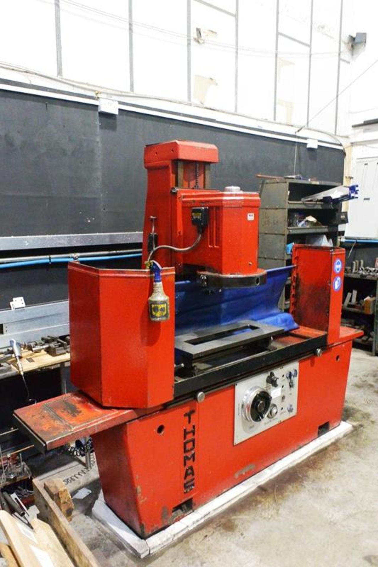 Thomas vertical spindle Fly/Surface Cutter machines Table surface: approx 1100mm x 280mm Wheel dia: - Image 2 of 5