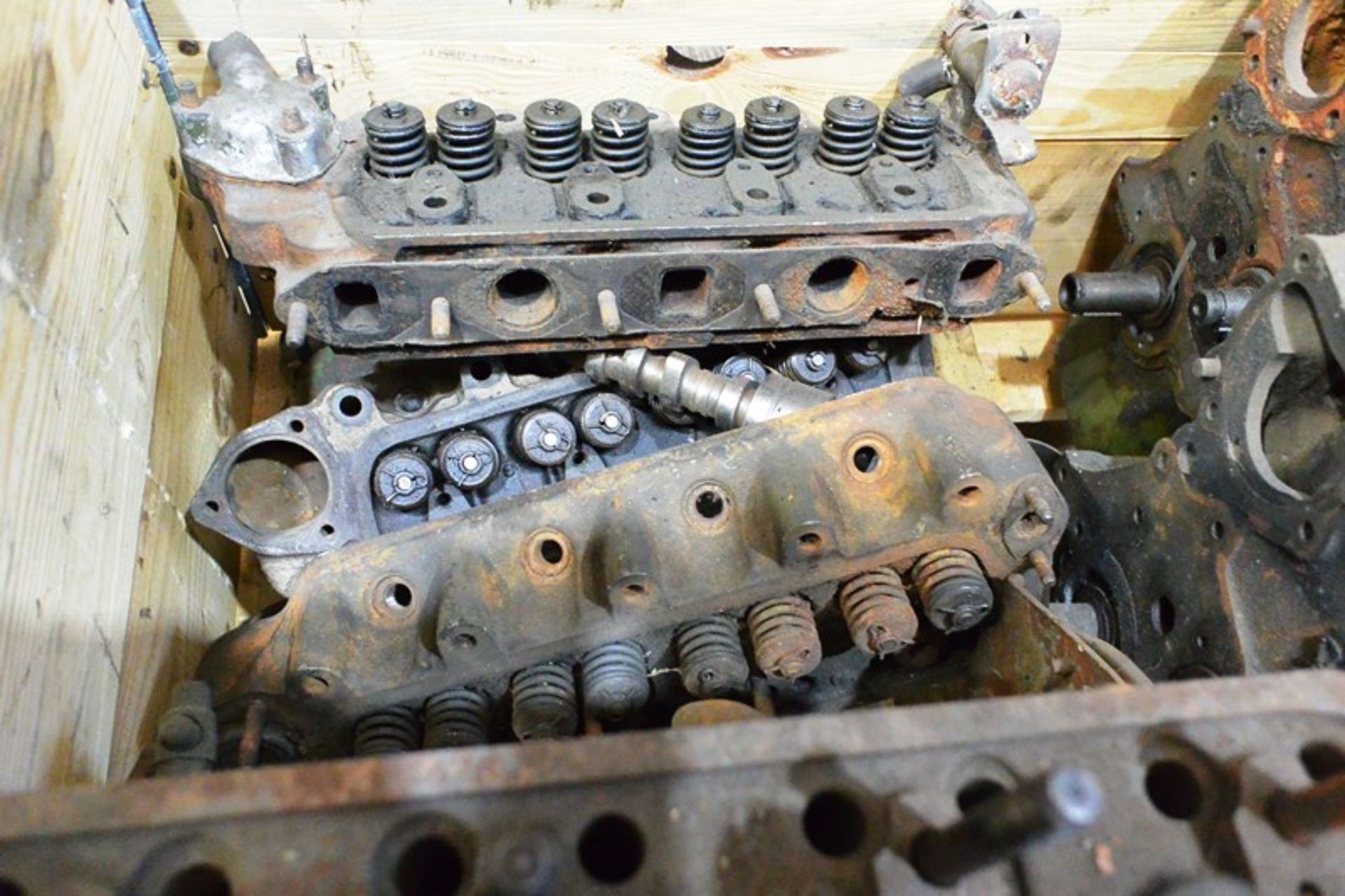 Stillage and contents including various Morris engine parts including three 1098 bottom ends, two - Image 7 of 7