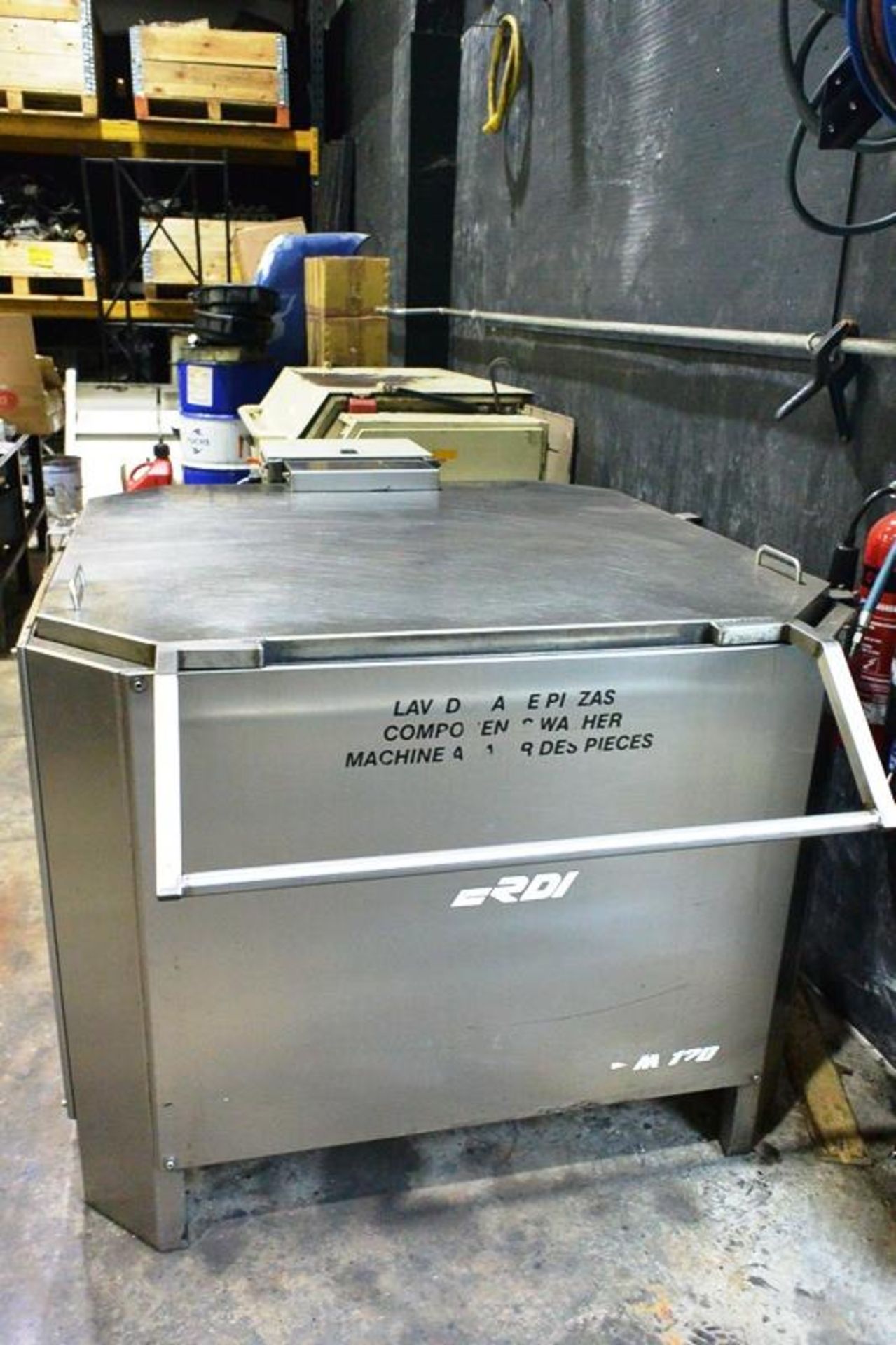 Serdi stainless steel rotary hot parts washer, approx basket dia 1100mm, 3 phase - Image 2 of 6