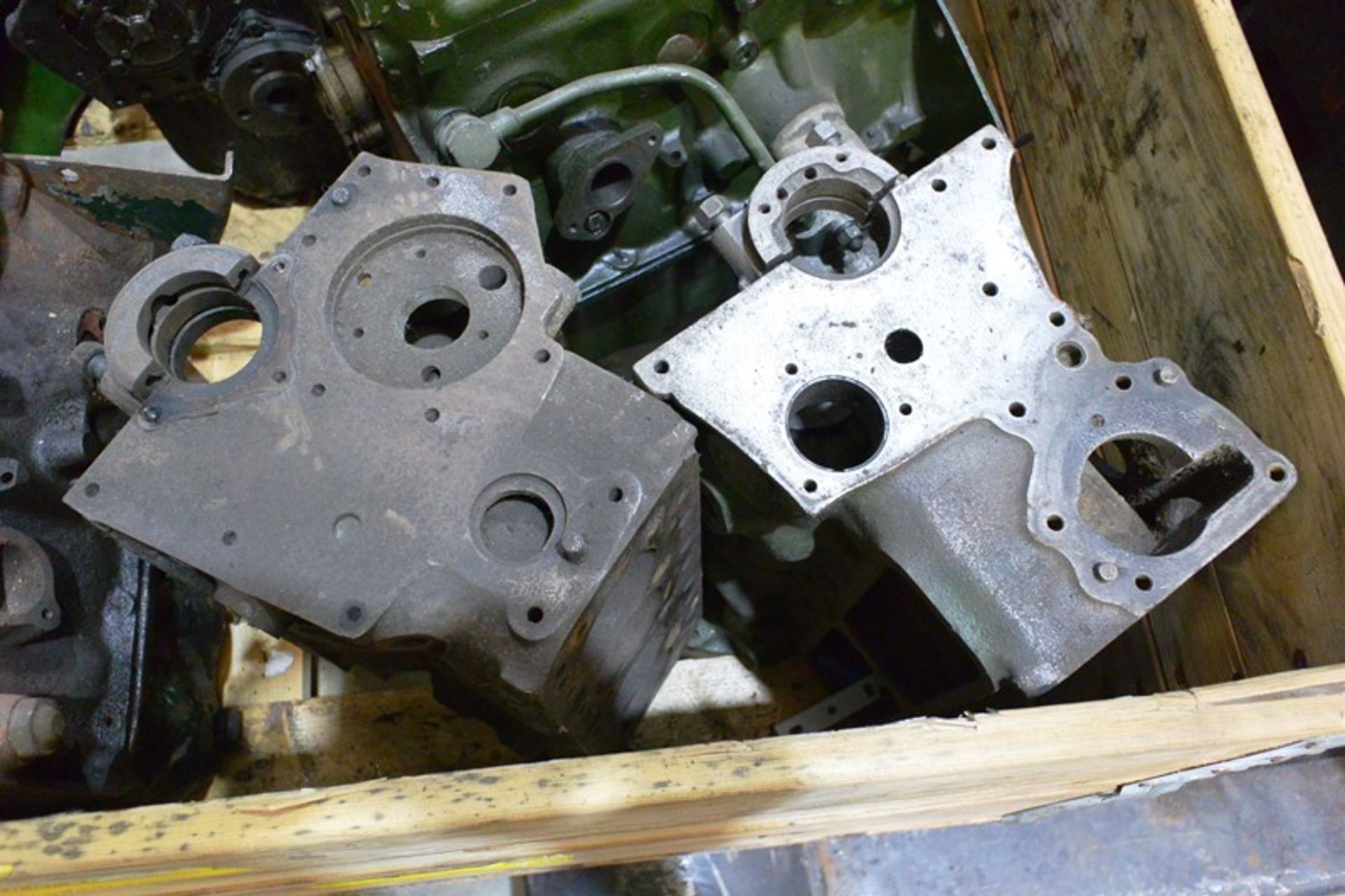 Stillage and contents including various Morris engine parts including three 1098 bottom ends, two - Image 3 of 7