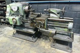 Wilson gap bed SS & SC centre lathe, serial no. 14721, with 3 jaw chuck, swing 14" approx,