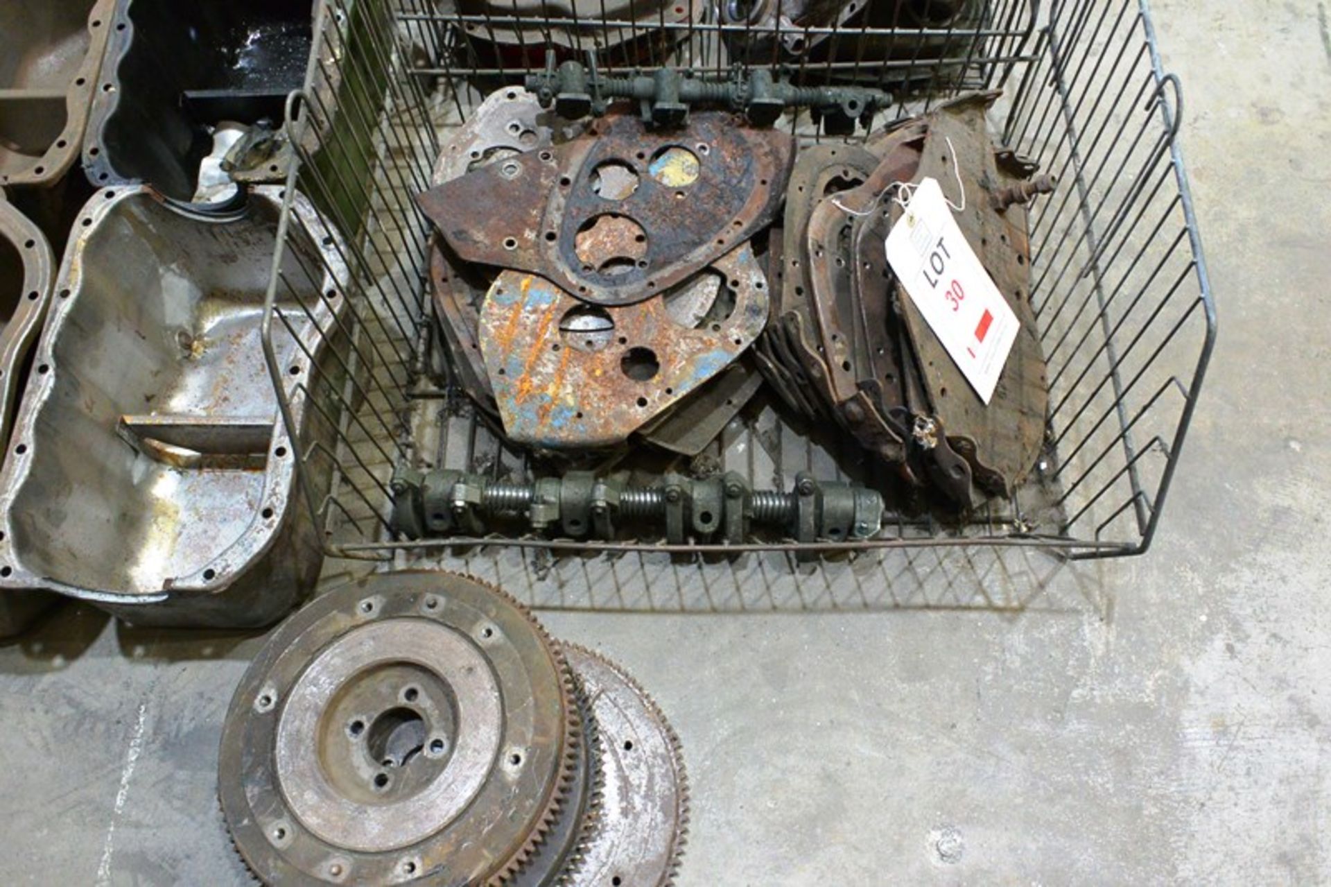 Quantity of Morris A Series engine parts, incl. sumps, front plates, front covers, fly wheels, - Image 4 of 4